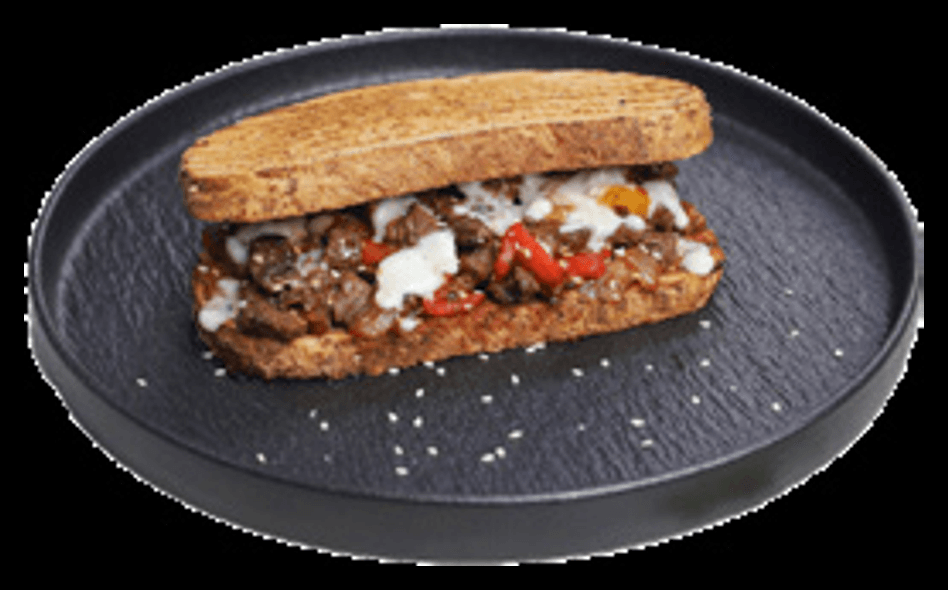 Pesto Beef Toast